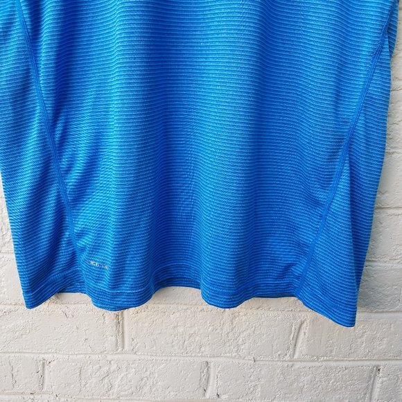 $5 SALE * Men's Medium Layer 8 Performance Qwick Dry blue tee - Picture 8 of 13